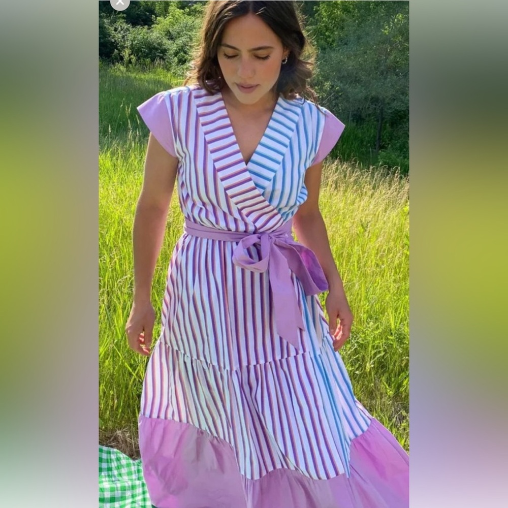 Tanya Taylor Jasmine Striped Dress, Size 6